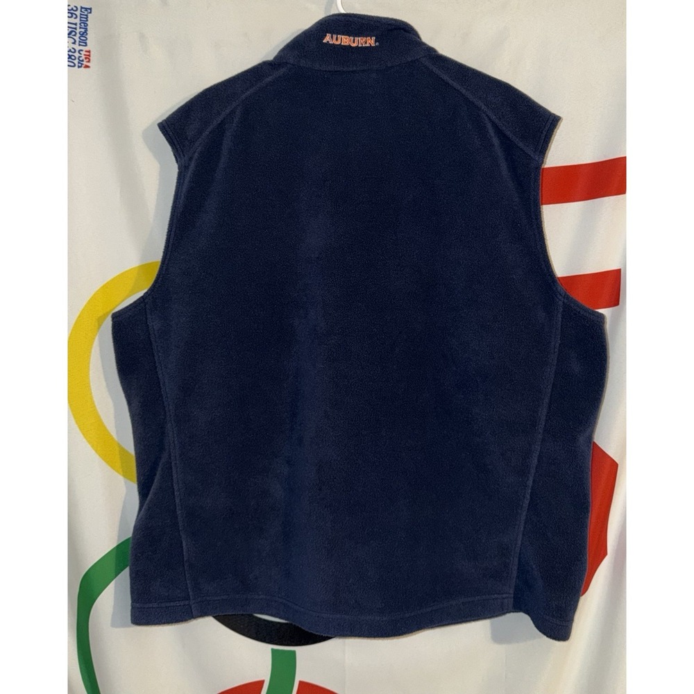 Columbia Auburn Tigers Fleece Vest Mens XL Full Zip Football - Picture 5 of 5